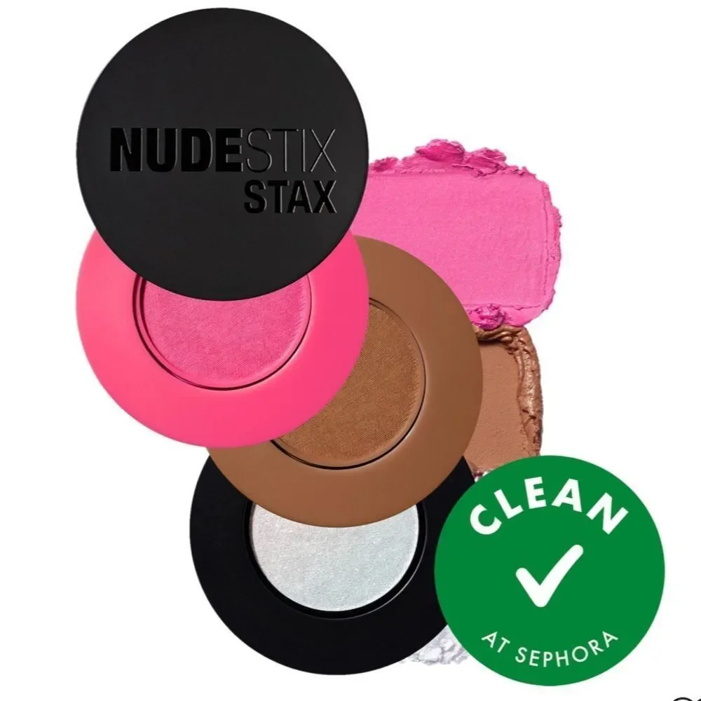 NUDESTIX Sunpink Glow Stax 3pc Blush Balm Set $59 Value